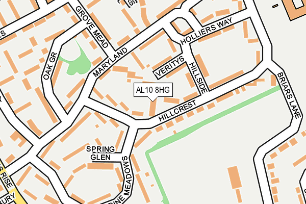 AL10 8HG map - OS OpenMap – Local (Ordnance Survey)