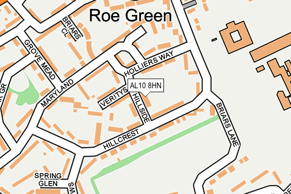 AL10 8HN map - OS OpenMap – Local (Ordnance Survey)