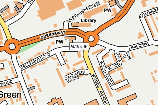 AL10 8HP map - OS OpenMap – Local (Ordnance Survey)