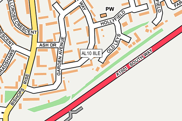 AL10 8LE map - OS OpenMap – Local (Ordnance Survey)