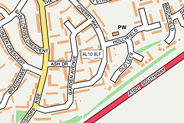 AL10 8LF map - OS OpenMap – Local (Ordnance Survey)