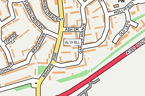 AL10 8LL map - OS OpenMap – Local (Ordnance Survey)