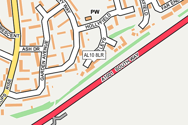 AL10 8LR map - OS OpenMap – Local (Ordnance Survey)