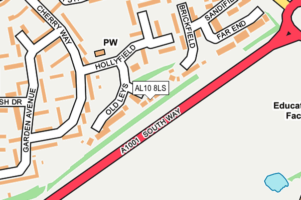 AL10 8LS map - OS OpenMap – Local (Ordnance Survey)