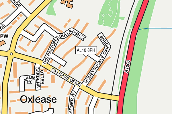AL10 8PH map - OS OpenMap – Local (Ordnance Survey)