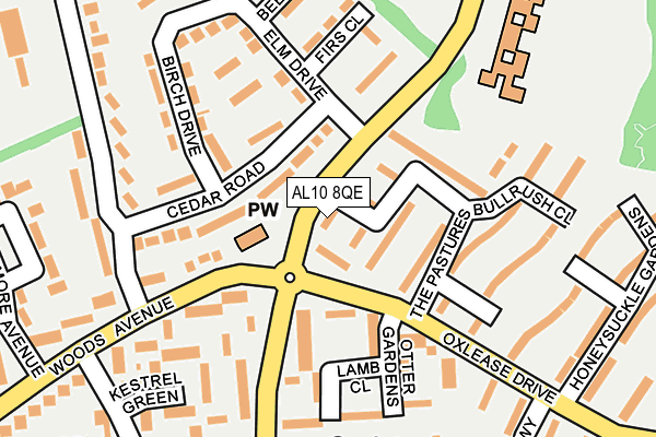 AL10 8QE map - OS OpenMap – Local (Ordnance Survey)