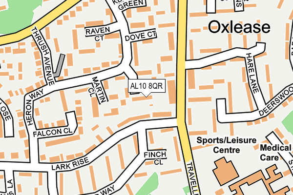 AL10 8QR map - OS OpenMap – Local (Ordnance Survey)