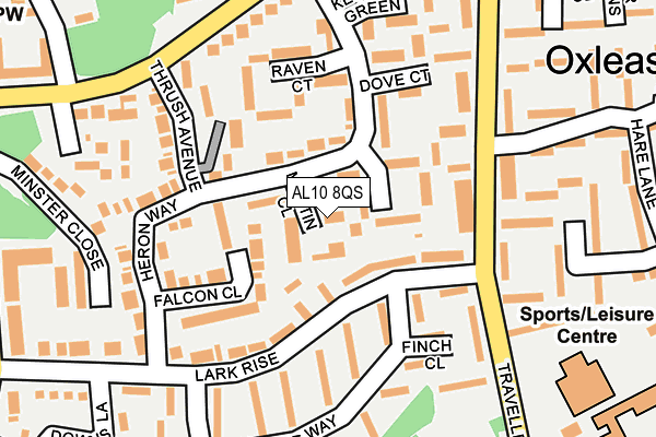 AL10 8QS map - OS OpenMap – Local (Ordnance Survey)