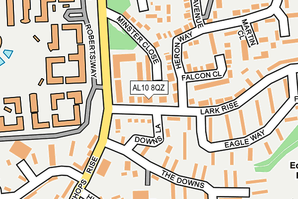 AL10 8QZ map - OS OpenMap – Local (Ordnance Survey)