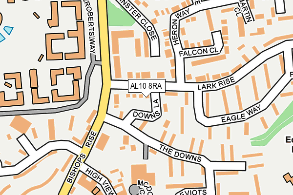 AL10 8RA map - OS OpenMap – Local (Ordnance Survey)