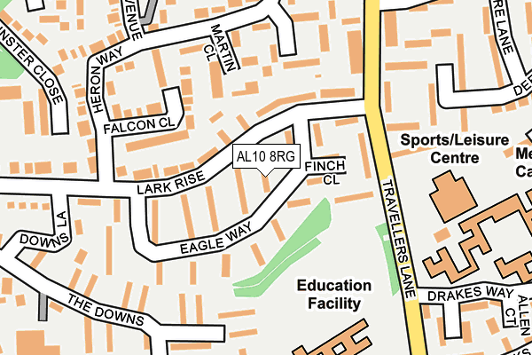 AL10 8RG map - OS OpenMap – Local (Ordnance Survey)
