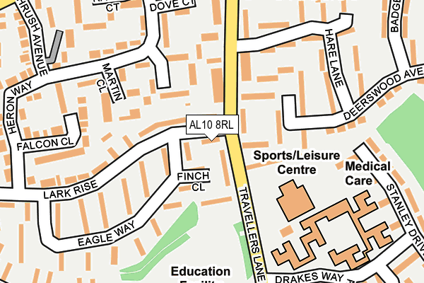 AL10 8RL map - OS OpenMap – Local (Ordnance Survey)