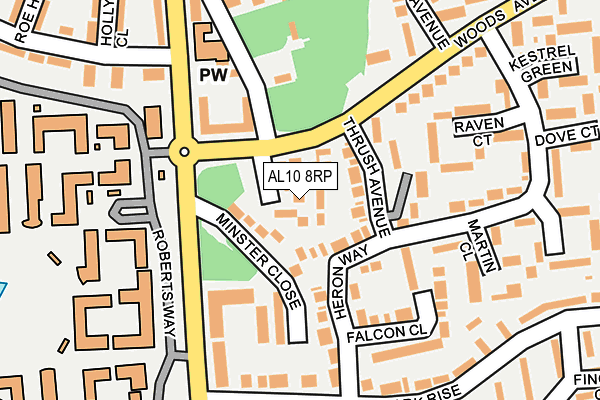 AL10 8RP map - OS OpenMap – Local (Ordnance Survey)