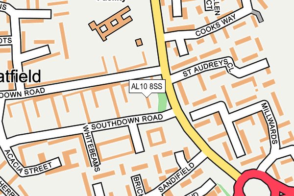 AL10 8SS map - OS OpenMap – Local (Ordnance Survey)