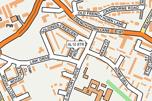 AL10 8TR map - OS OpenMap – Local (Ordnance Survey)