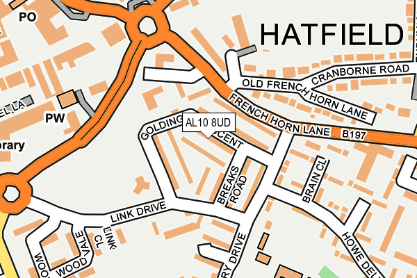 AL10 8UD map - OS OpenMap – Local (Ordnance Survey)