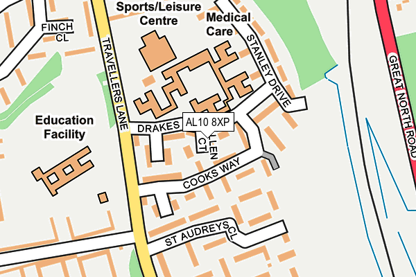 AL10 8XP map - OS OpenMap – Local (Ordnance Survey)