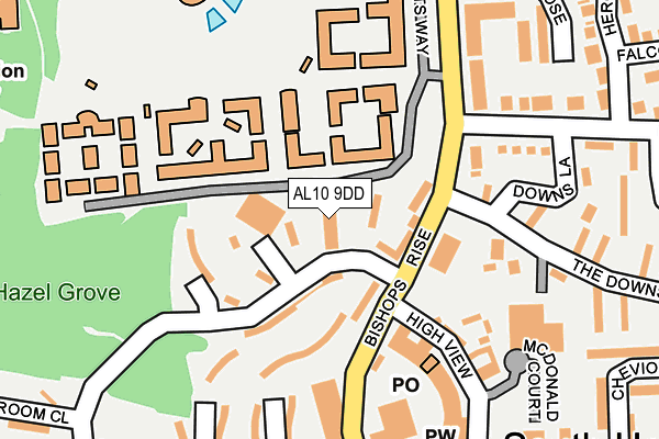 AL10 9DD map - OS OpenMap – Local (Ordnance Survey)