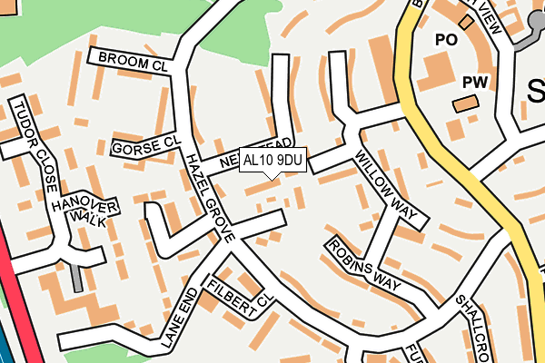 AL10 9DU map - OS OpenMap – Local (Ordnance Survey)