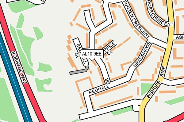 AL10 9EE map - OS OpenMap – Local (Ordnance Survey)