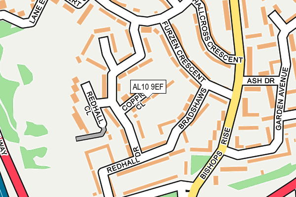 AL10 9EF map - OS OpenMap – Local (Ordnance Survey)