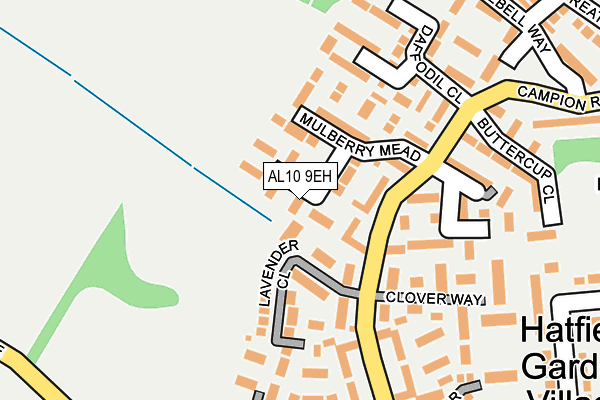 AL10 9EH map - OS OpenMap – Local (Ordnance Survey)