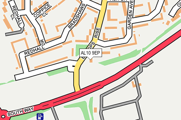 AL10 9EP map - OS OpenMap – Local (Ordnance Survey)