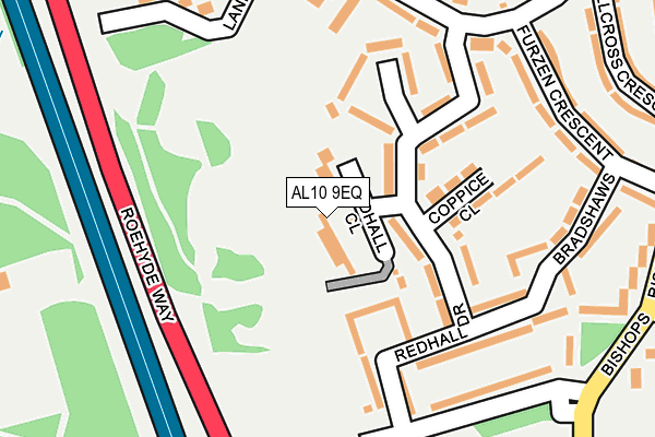 AL10 9EQ map - OS OpenMap – Local (Ordnance Survey)