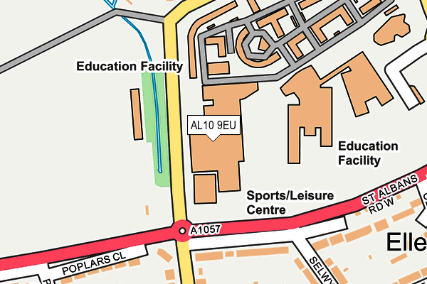 AL10 9EU map - OS OpenMap – Local (Ordnance Survey)