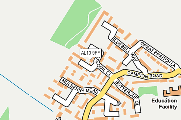 AL10 9FF map - OS OpenMap – Local (Ordnance Survey)