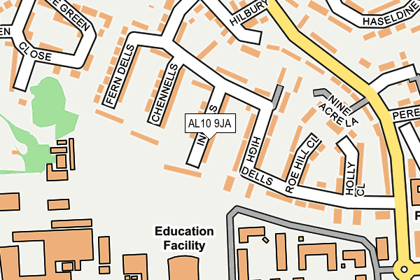 AL10 9JA map - OS OpenMap – Local (Ordnance Survey)