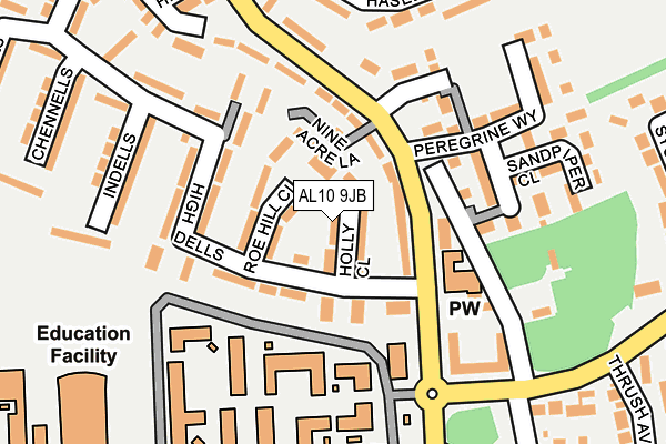 AL10 9JB map - OS OpenMap – Local (Ordnance Survey)