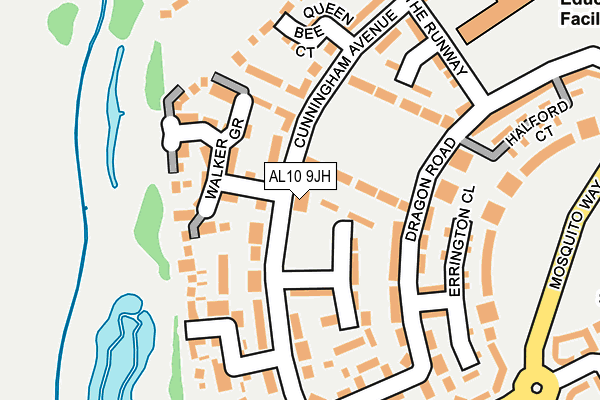 AL10 9JH map - OS OpenMap – Local (Ordnance Survey)