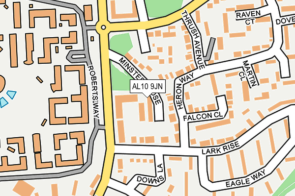 AL10 9JN map - OS OpenMap – Local (Ordnance Survey)