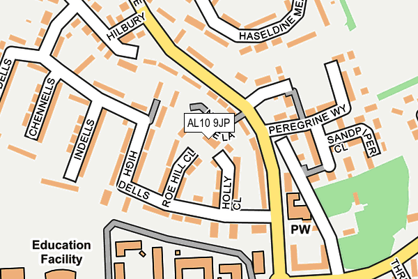 AL10 9JP map - OS OpenMap – Local (Ordnance Survey)