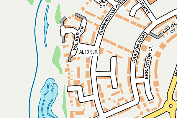 AL10 9JR map - OS OpenMap – Local (Ordnance Survey)