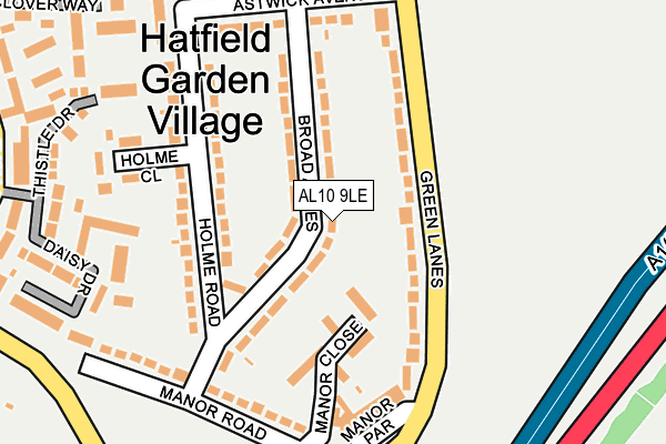 AL10 9LE map - OS OpenMap – Local (Ordnance Survey)