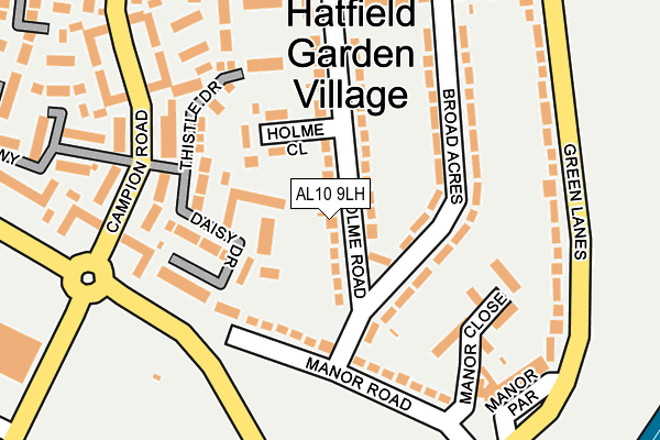 AL10 9LH map - OS OpenMap – Local (Ordnance Survey)