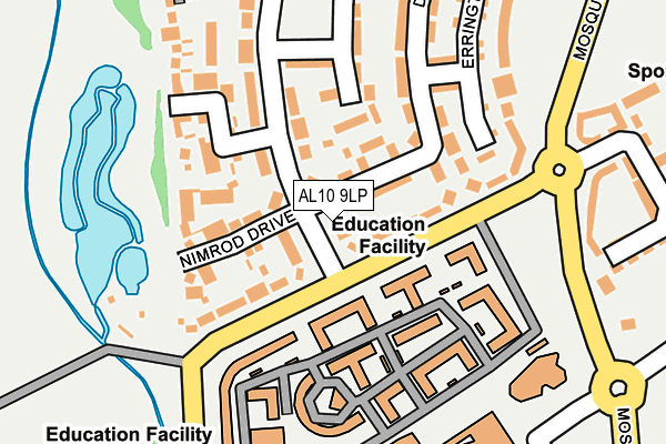AL10 9LP map - OS OpenMap – Local (Ordnance Survey)