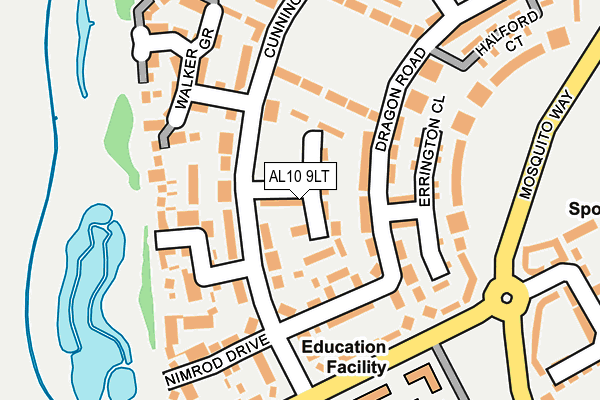 AL10 9LT map - OS OpenMap – Local (Ordnance Survey)