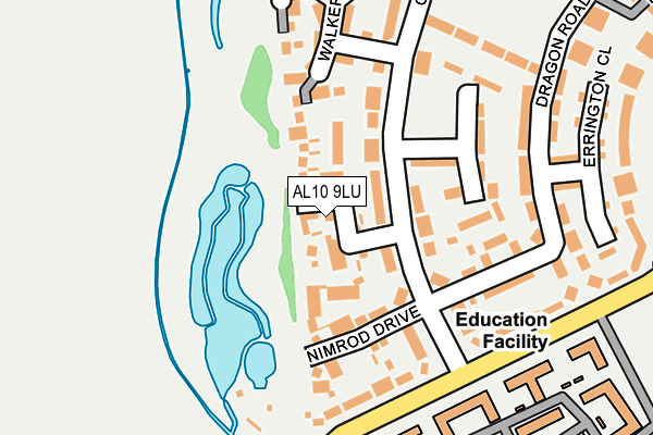 AL10 9LU map - OS OpenMap – Local (Ordnance Survey)