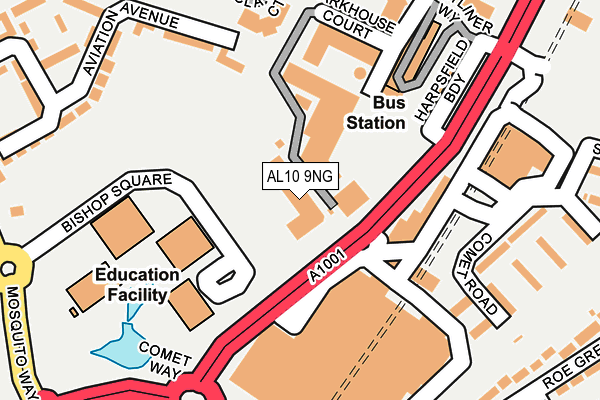 AL10 9NG map - OS OpenMap – Local (Ordnance Survey)