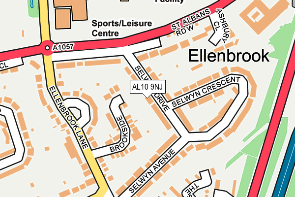 AL10 9NJ map - OS OpenMap – Local (Ordnance Survey)