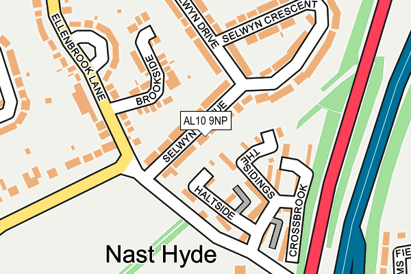 AL10 9NP map - OS OpenMap – Local (Ordnance Survey)