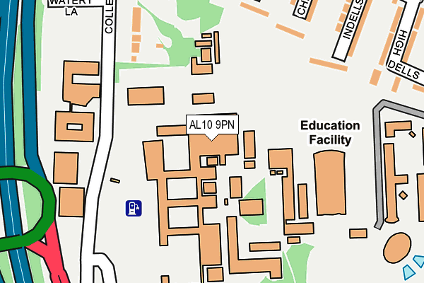 AL10 9PN map - OS OpenMap – Local (Ordnance Survey)