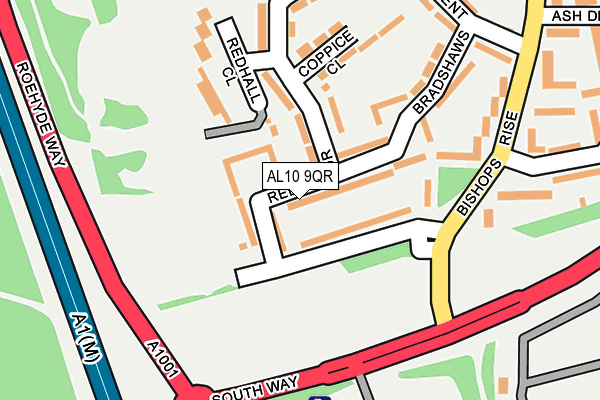 AL10 9QR map - OS OpenMap – Local (Ordnance Survey)