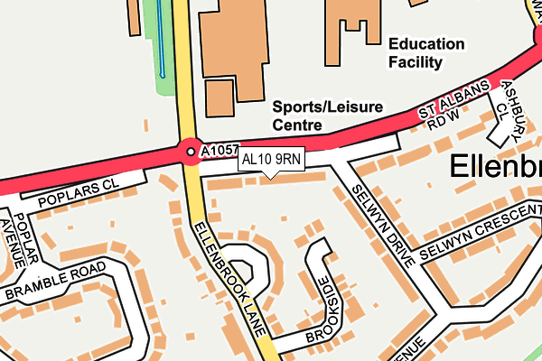 AL10 9RN map - OS OpenMap – Local (Ordnance Survey)