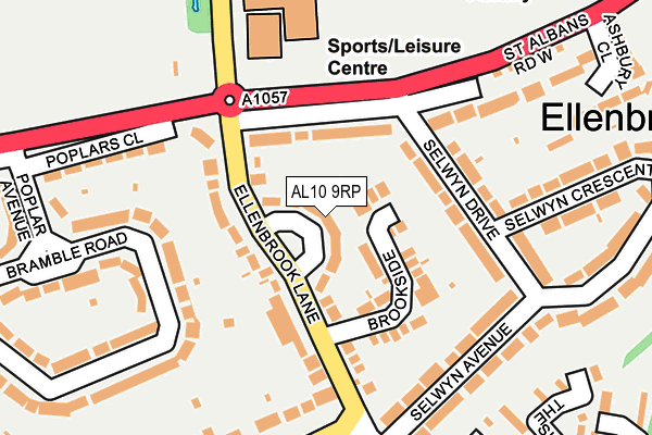 AL10 9RP map - OS OpenMap – Local (Ordnance Survey)