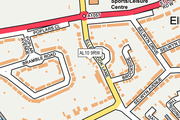 AL10 9RW map - OS OpenMap – Local (Ordnance Survey)