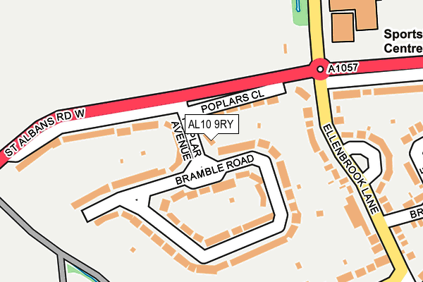 AL10 9RY map - OS OpenMap – Local (Ordnance Survey)
